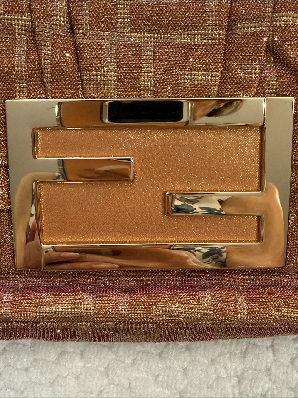 Fendi Gold Monogram Chain Shoulder Bag - Picture 13 of 13